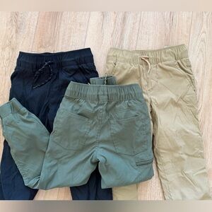 Kids' Jogger Pants - Black, Green, and Tan